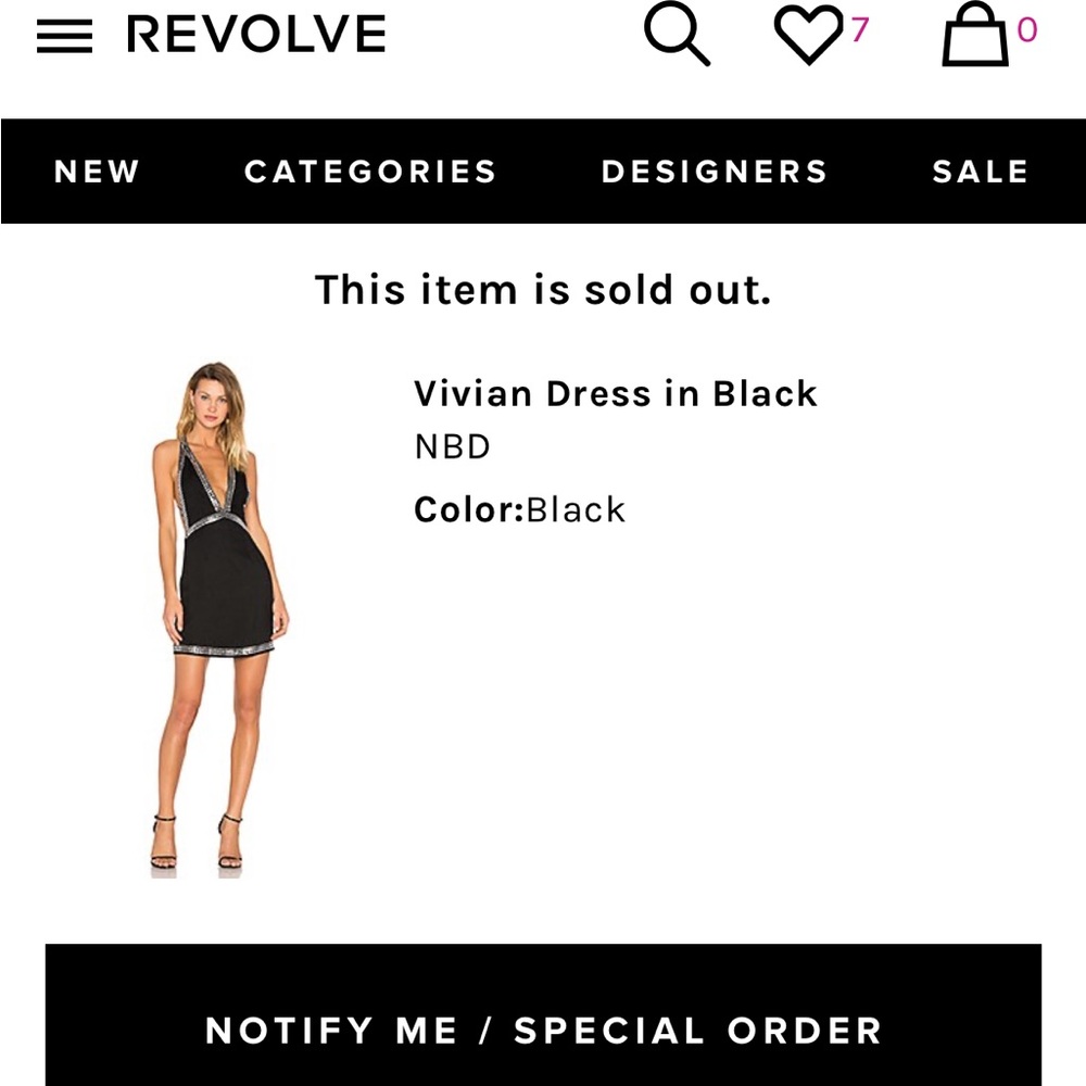 NBD Vivian dress xs sold out on Revolve - Picture 4 of 4